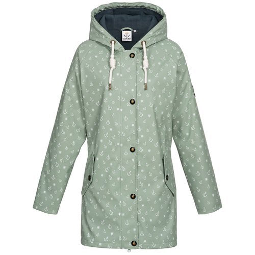 ANKERGLUT Regenmantel Friesennerz Mint Anker Motiv mit Teddy Fleece #ankerglutwolke #moincaptain