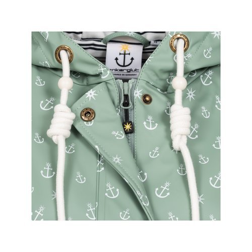 ANKERGLUT Regenmantel Friesennerz Mint Anker Motiv #ankerglutzauber #moincaptain