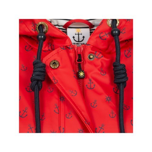 ANKERGLUT Regenmantel Friesennerz Rot Anker Motiv #ankerglutzauber #moincaptain