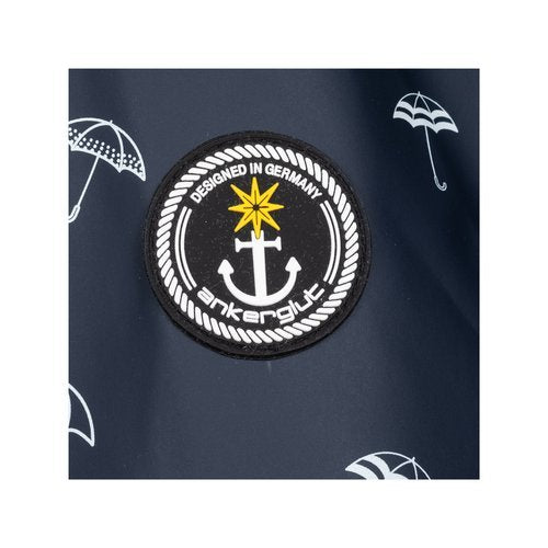 ANKERGLUT Regenmantel Friesennerz Blau Regenschirmen Motiv #ankerglutbucht #moincaptain