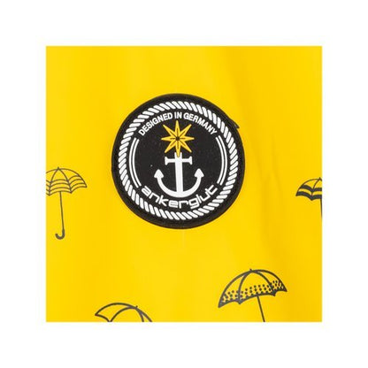 ANKERGLUT Regenmantel Friesennerz Gelb Regenschirmen Motiv #ankerglutbucht #moincaptain